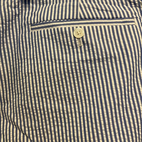 Vtg JCP Men 38x35 Blue Pinstripe 100% Cotton Seersucker Coastal Preppy Pants - Picture 6 of 8